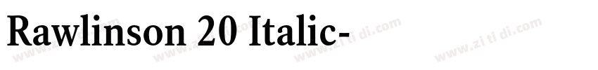 Rawlinson 20 Italic字体转换